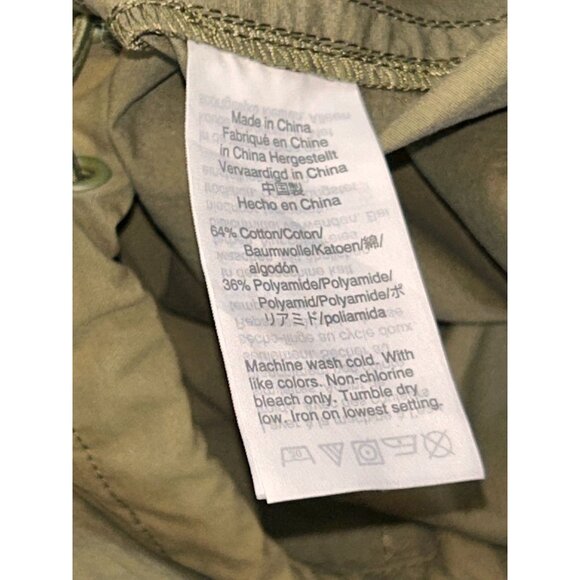 J.Crew Womens Hooded Windbreaker Cropped Jacket Size XXS Olive Green - Picture 9 of 9